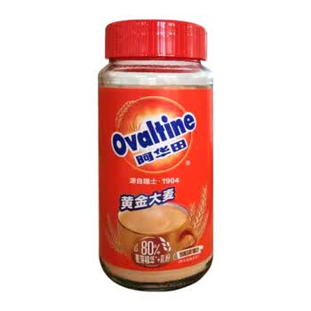 阿华田（Ovaltine）麦乳精瓶装400g 上海老牌子黄金大麦阳光早餐冲饮 固体饮料冲泡