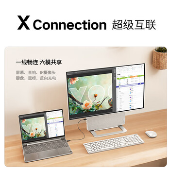联想（Lenovo）YOGA 27 AI高能一体机电脑可旋转27英寸QHD屏（R7-8845H 32G LPDD5X 1TSSD）银色 