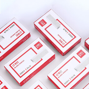 得力（deli） 订书钉 常规标准通用型订书针 办公文具用品 12# 24/6 25页0012(10盒装)