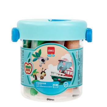 得力(deli)12色食品级彩泥 幼儿园橡皮泥玩具非轻型粘土美术手工DIY黏土儿童蓝色生日毕业礼物