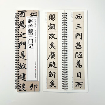 宛陵文韵书法毛笔字帖赵孟頫三门记经典碑帖近距离临摹卡成人书法字帖全文清晰活页毛笔