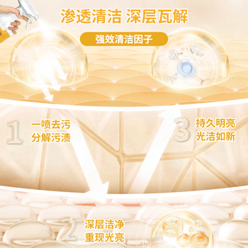 夏阳（XIAYANG）乳胶漆专用清洁剂500ml新房装修瓷砖腻子粉去除蜡涂料开荒保洁
