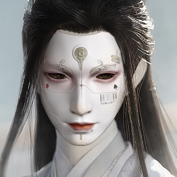 赛博朋克面具机械姬全脸古风科技感cos男机械飞升机器人道具面罩 机械