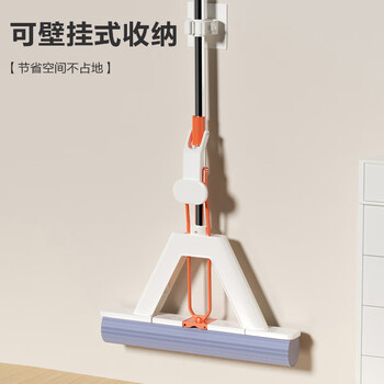 雅高胶棉拖把38CM带1头家用拖净免手洗新款懒人拖地拖布墩布吸水胶棉