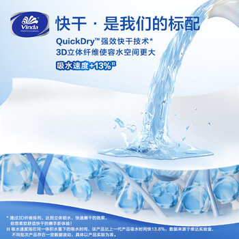 维达（Vinda）擦手纸200抽20包抽取式厨房用纸抹手吸油加厚干手纸VS2289【V】