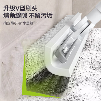 苏力达长柄地刷硬毛无死角刷子卫生间清洁浴室地板刷厕所缝隙墙角清洁刷