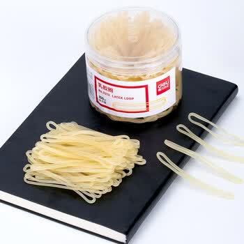 得力（deli）乳胶圈/橡皮筋/橡胶圈/牛皮筋100g桶装 办公 耐用3213