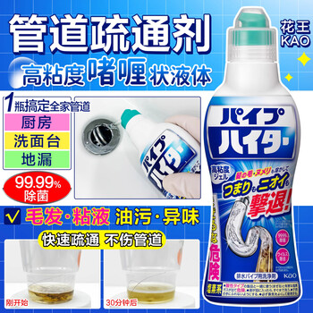 花王(KAO)管道疏通剂强力溶解液500g 浴室厨房下水道防堵除臭神器清洁啫喱 花王(KAO)管道疏通剂强力溶解液500g 浴室厨房下水道防堵除臭神器清洁啫喱