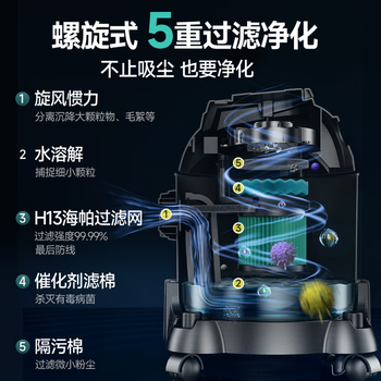 OJA【水过滤0扬尘】干湿两用吸尘器工业大功率大吸力净化除尘螨毛发干湿两用办公室美缝开荒商用保洁 OJA【水过滤0扬尘】干湿两用吸尘器工业大功率大吸力净化除尘螨毛发干湿两用办公室美缝开荒商用保洁