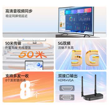 优越者企业级无线投屏器USB同屏器音视频同步办公投屏传输手机笔记本电脑主机连接电视显示器投影仪V191B