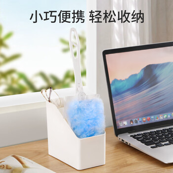 美丽雅静电除尘掸鸡毛掸子扫灰神器1手柄+10替换头一次性缝隙灰尘吸附