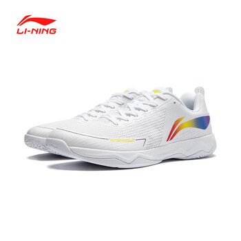 李宁（LI-NING）乒乓球鞋麒麟3.0ESS男女同款防滑减震运动鞋训练鞋 标准白 39 