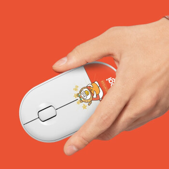 罗技（Logitech）LOGITECH PEBBLE鼠标 无线蓝牙鼠标 办公轻音鼠标 女性鼠标对称手型 鹅卵石造型 小刘鸭财源广进