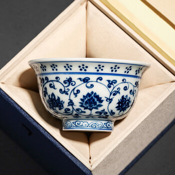 缠枝莲青花瓷茶杯品牌及商品- 京东