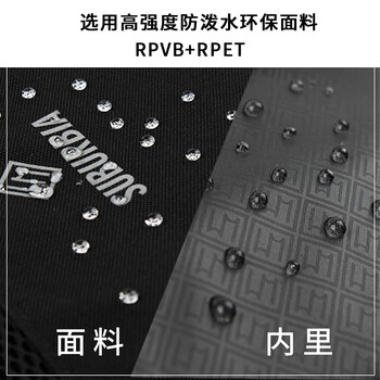 SUBURBIA思博亚专业羽毛球包双肩背包男女多功能运动包独立鞋仓 大号+黑色