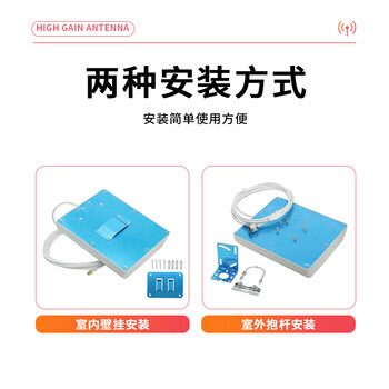 丰应子 室内外定向高增益平板天线N公头 5G全频段（室外款） 3米 FYZ-5C81