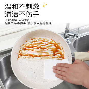 可可欣（KEKEXIN）去油去污强效清洁不伤手 巨型厨房洗碗湿巾 100片/包*6包