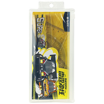 晨光（M&G）(M&G)文具急速梦想套尺尺子套装小学生考试 4件套（直尺15cm+三角尺*2+量角器）中高考