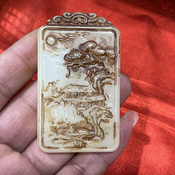 中国 古玉 老玉 古玉老玉老和田玉小店旧藏精品包老的唐代和田玉狻猊玉把件