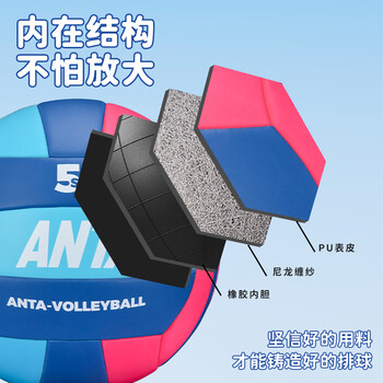 安踏（ANTA）排球【中考训练】比赛专用升级款PU五号中小学体考成人儿童5号