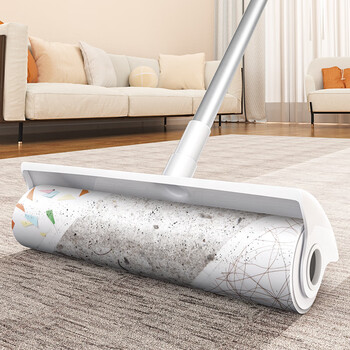 美丽雅粘毛器滚筒沾猫毛黏毛尘衣服床上刷除卷毛大号替换纸20cm共360撕