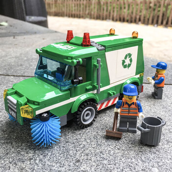 儿童小孩玩具乐高玩具积木玩具车环卫垃圾车拼插女男孩儿童5-8岁礼物