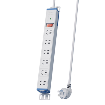 清风（kyfen）PDU桌面电竞机柜插座/插线板/插排/排插/接线板/拖线板 3米 8位 1平 10A 双断开关 白色