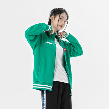 李宁（LI-NING）乒乓球服长袖外套秋冬运动服冠军系列国家队比赛领奖服男女 L 