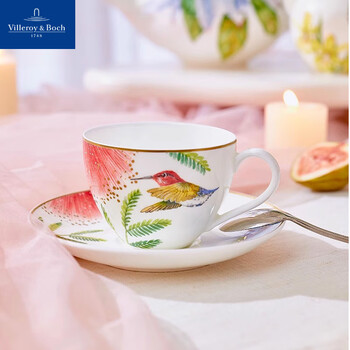 唯宝（Villeroy Boch）亚马逊 轻奢骨瓷精致下午茶杯陶瓷杯水杯礼盒咖啡杯碟套装情侣杯