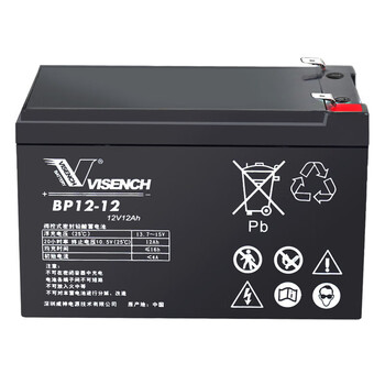 VISENCH威神BP12-12 UPS不间断电源电池免维护铅酸蓄电池12V12AH UPS电源门禁安防儿童玩具车通用型