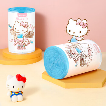 宜洁（yekee）抽绳垃圾袋100只大号1丝45*50cm点断家用办公室垃圾袋加厚KT-8172