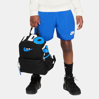 耐克（NIKE）儿童双肩包 玲珑小巧旅行包书包休闲包FZ7259-010 黑蓝