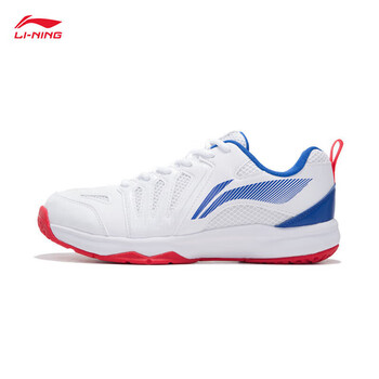 李宁羽毛球鞋男子户外运动鞋AYTP011 标准白/海宝蓝-13 43
