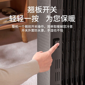 美的美的 取暖器电暖器烤火炉油汀13片家用办公室干衣2200W恒温 NYX-G1