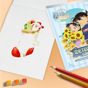 卡游 名侦探柯南图画本推理小学生加厚手绘画画专用美术本子涂色绘画儿童速写涂鸦素描本1本装