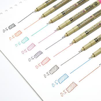 樱花（SAKURA）彩色针管笔勾线笔 05号0.45mm(棕色) 日本进口签字笔绘图水笔 学生儿童美术绘画描边手绘设计