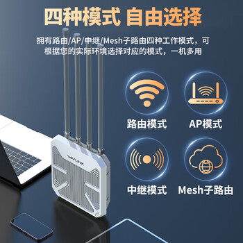 睿因（Wavlink）AERIAL HD9 WiFi6户外路由器AX3000千兆室外桥接大功率无线AP户外直播景区网络全向覆盖WiFi基站