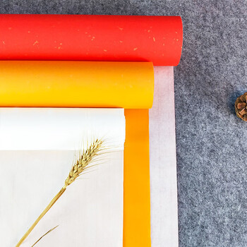 芬尚 檀皮水墨长卷书画纸 毛笔书法绘画作品参展送礼用白色生宣纸加厚宣纸 0.5*20米