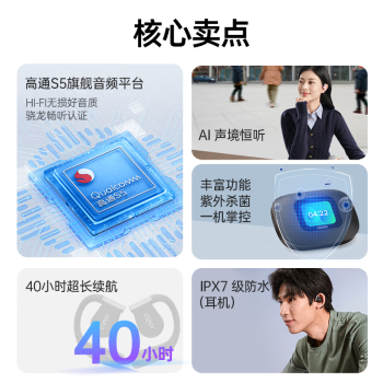 cleer ARC 3代 ANC开放式蓝牙耳机AI智能降噪杜比音效无线蓝牙运动耳机骨传导升级 新芽绿【降噪版】 