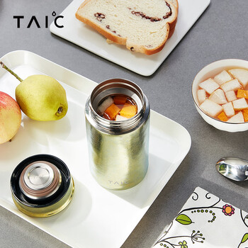 TAIC太可纯钛保温杯钛杯户外水杯焖茶杯口袋杯男女便携260ml 枫叶红