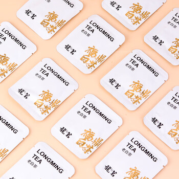 龍茗老白茶福鼎白茶2018年寿眉方片伴手礼茶叶36包/180g