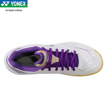 YONEX尤尼克斯羽毛球鞋yy女款训练透气缓震SHB101CR 白紫37.5 YONEX尤尼克斯羽毛球鞋yy女款训练透气缓震SHB101CR 白紫37.5