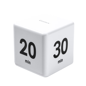 齐心（COMIX）学生翻转计时器 魔方倒计时学习定时器 厨房烘焙倒计时 自律记时器儿童礼物 XS-102 白色
