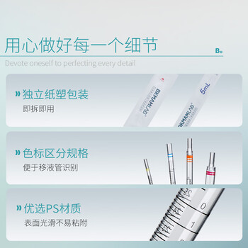 比克曼生物（BKMAM）血清移液管 一次性塑料吸管刻度移液管化学实验室用品 独立包装 25mL 25支/袋