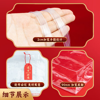 晨光（M&G）学生补习袋 0金属孔庙透明防水考试专用手提袋文件袋手提美术学习袋 考公考研中考