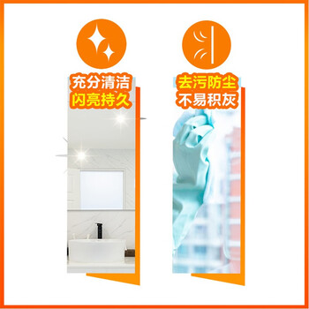 威猛先生  玻璃清洁剂500g*2瓶超值装 浴室车窗清洁剂 不留水痕 去污防尘 持久洁净(新老包装随机）