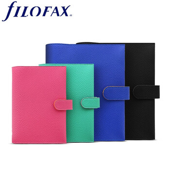 Filofax笔记本英国进口高档活页手帐软皮面简约商务办公会议记录日程礼品礼盒装POP A5黑色029410伴手礼