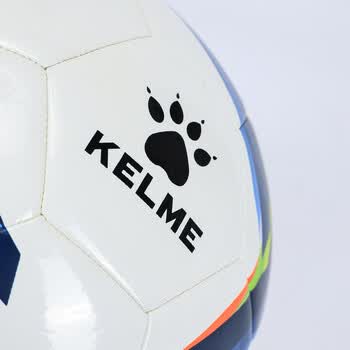 卡尔美（KELME）机缝足球训练比赛青训用球成人标准5号球 白彩蓝  5号