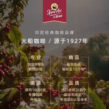 火船 三合一速溶咖啡 原味爪哇拿铁540g（18g×30包）原装进口盒装