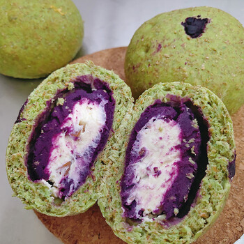 朝乾(dtfoodie) 朝乾食品抹茶紫薯奶酪欧包早餐夹心面包无蔗糖营养